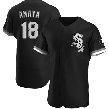 Black Jacob Amaya Men's Chicago White Sox Alternate Jersey - Authentic Big Tall