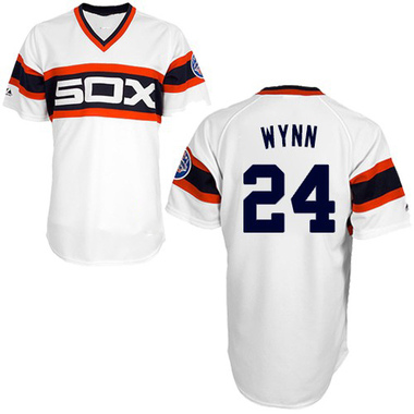 White Early Wynn Men's Chicago White Sox 1983 Throwback Jersey - Authentic Big Tall